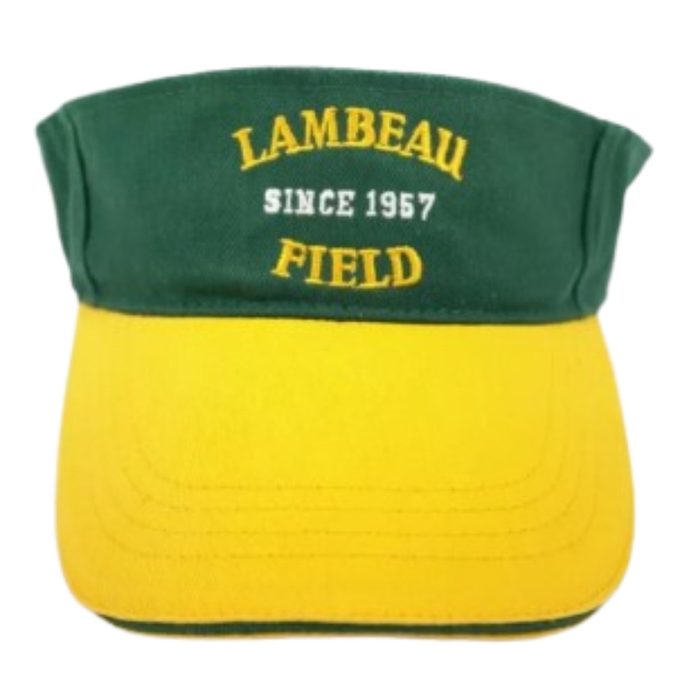 Green Bay Packers Green and Yellow Lambeau Field Visor Hat Cap